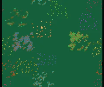 Automata — evolving tribes in a shared hex world